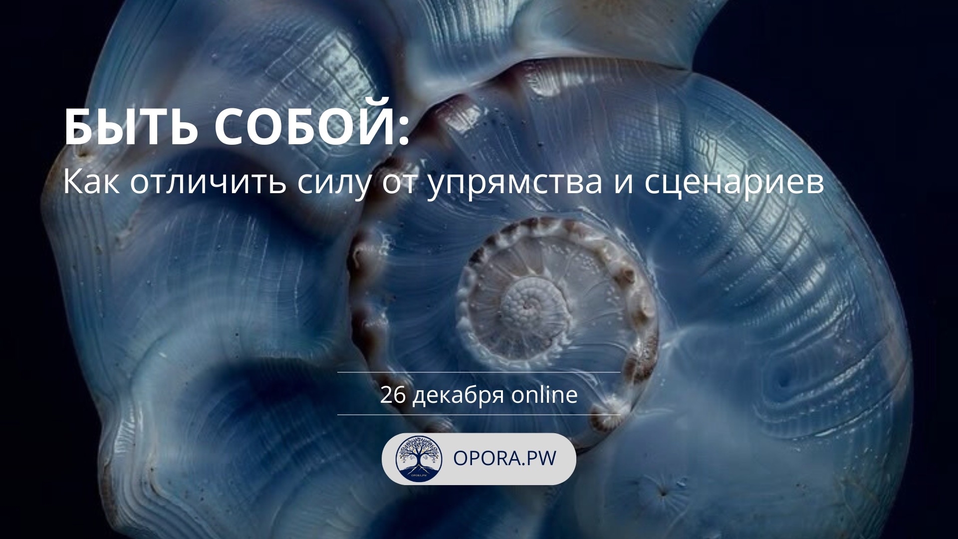 Бесплатный вебинар «Быть собой: как отличить силу от упрямства и сценариев»