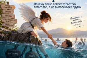 «Иллюзия крыльев». Почему ваше «спасательство» топит вас, а не вытаскивает других
